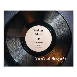 Impression Photo Without Music - Nietzsche quote - art print
