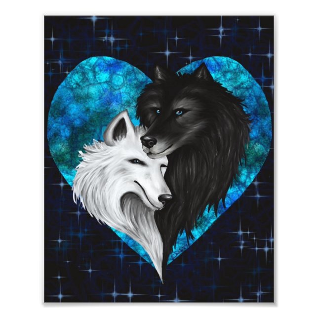 Impression Photo Wolf Heart Imprimer - Valentine's Edition (Devant)