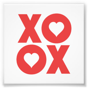 Impression Photo XOXO Embrasse et embrasse la Saint-Valentin