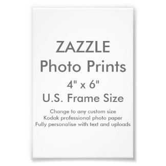 Impression photo Zazzle Custom 4" x 6" (format de 