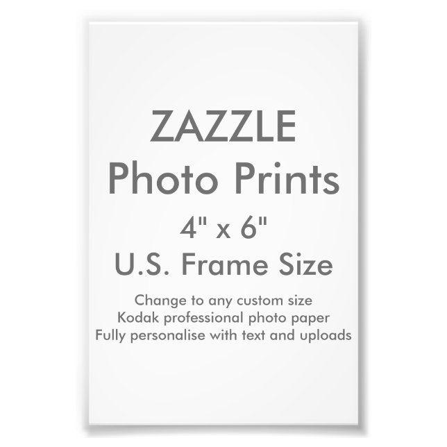 Impression photo Zazzle Custom 4" x 6" (format de  (Devant)