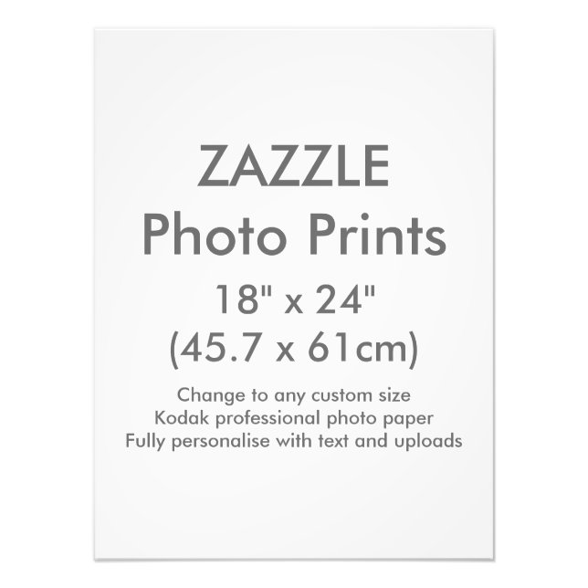 Impression Photo Zazzle Personnalisé 18" x 24" Modèle d'impression  (Devant)