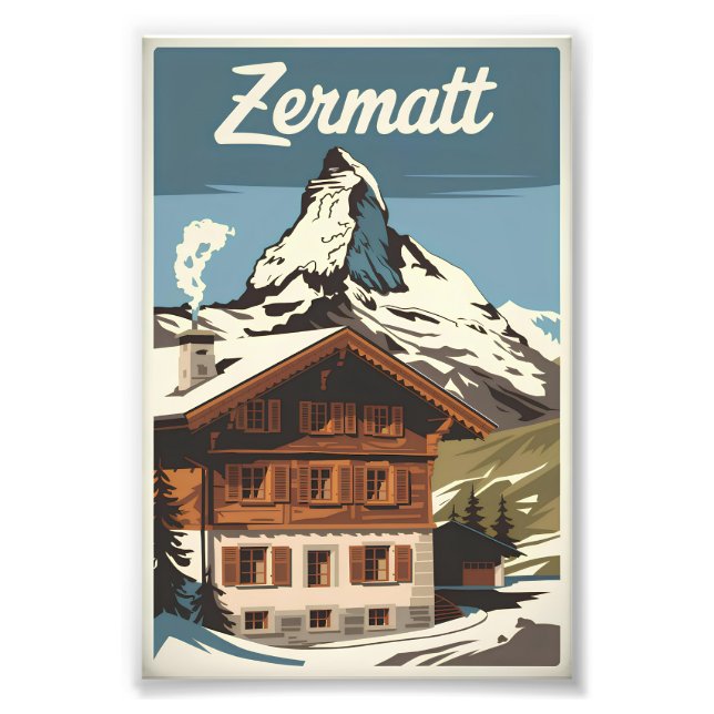Impression Photo Zermatt vintage (Devant)