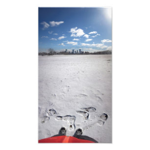 Impression Photo Zilker Park Snow - Austin Texas Downtown Skyline