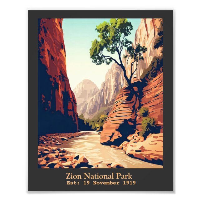 Impression Photo Zion National Park Utah The Narrows (Devant)