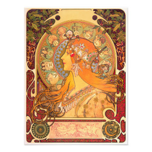 Impression Photo Zodiac, 1896 par Alphonse Mucha