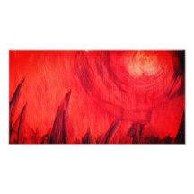Zone d'art abstraction rouge Imprimer