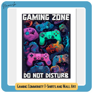 Impression Photo Zone de jeu ne dérangez pas Cool Gamer Idée cadeau