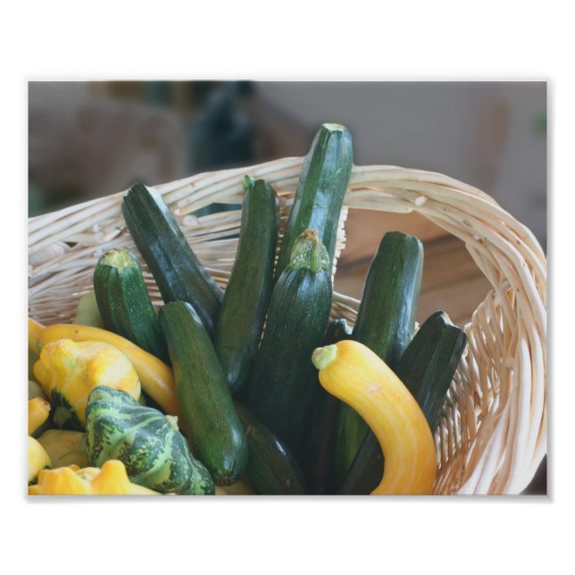 Impression Photo Zucchini Summer Squash Gourds Légumes 8x10 (Devant)
