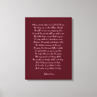 Impression poème personnalisée sur une toile