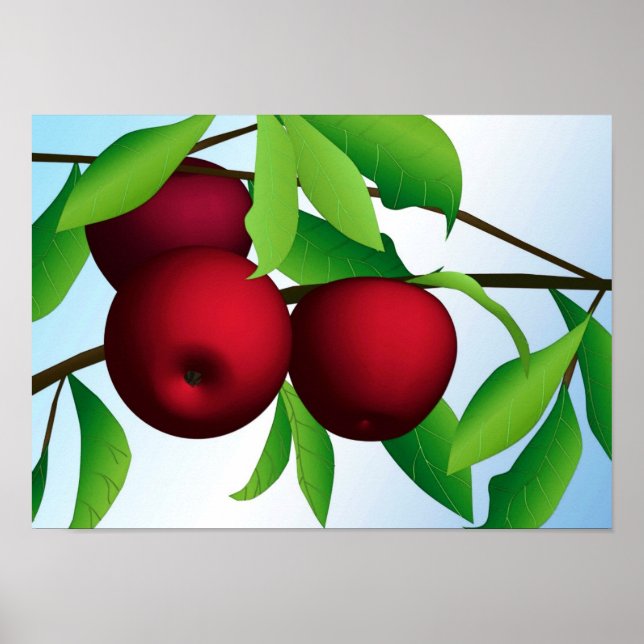 Impression "Pommes sur une branche" (Devant)