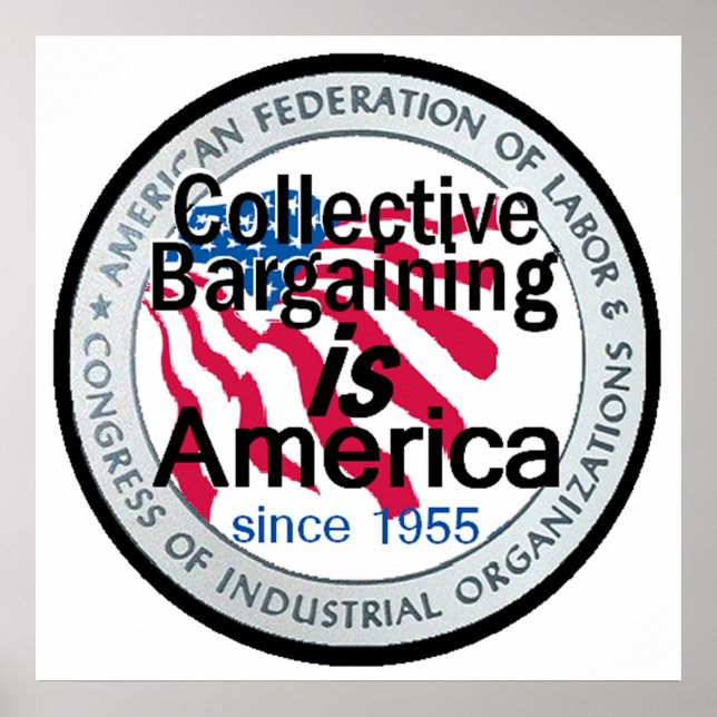 Impression POSTER de négociation collective (Devant)