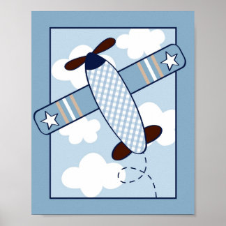 Impression pour la nurserie d'avion Little Aviator