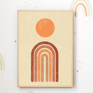 Impression pour nurserie arc-en-ciel bohème Affich
