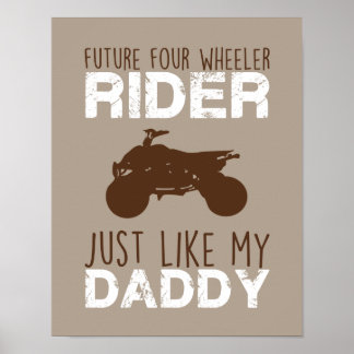 Impression pour nurserie Bébé futur pilote 4 roues