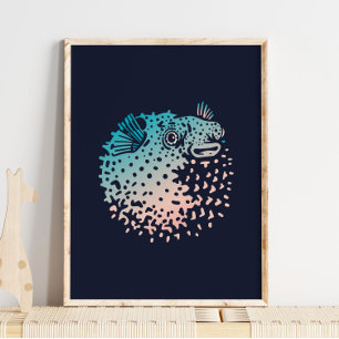 Impression Puffer Fish   Impression murale de tune
