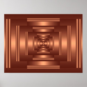 Impression Rectangle Vision Cuivre