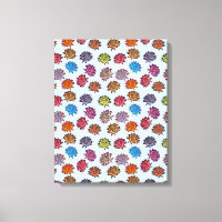 Impression Rose pointillée, Modèle Floral Moderne