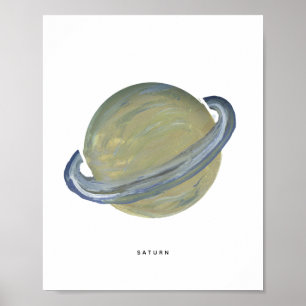 Impression Saturn Art Planète peinte