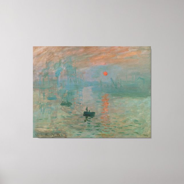 Impression, Soleil Levant by Claude Monet 1872 Canvas Print (Front)