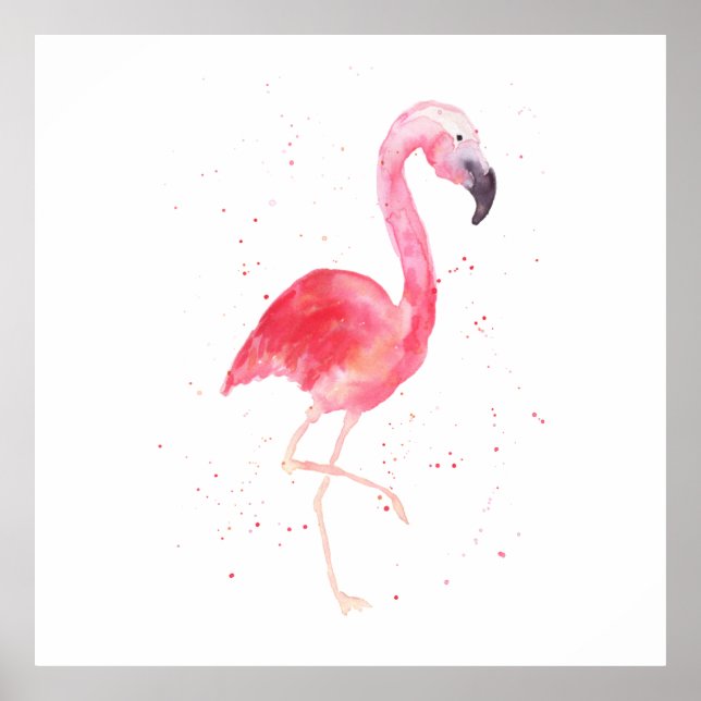 Impression solo Flamant rose (Devant)