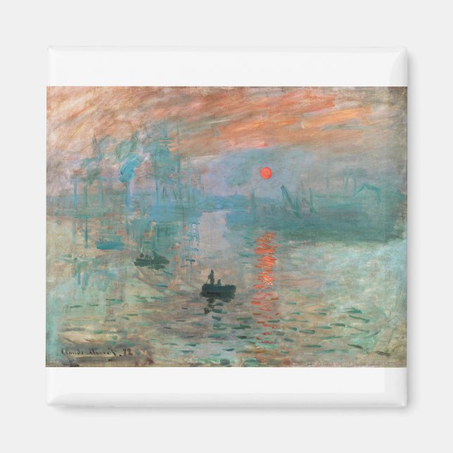 Impression, Sunrise 1872 Claude Monet Magnet (Front)
