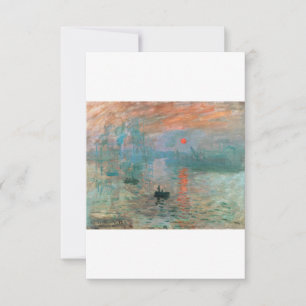 Impression, Sunrise 1872 Claude Monet Thank You Card