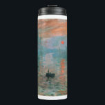 Impression, Sunrise 1872 Claude Monet Thermal Tumbler<br><div class="desc">Oscar-Claude Monet (UK: /ˈmɒneɪ/, US: /moʊˈneɪ, məˈ-/, French: [klod mɔnɛ]; 14 November 1840 – 5 December 1926) was a French painter and founder of impressionist painting who is seen as a key precursor to modernism, especially in his attempts to paint nature as he perceived it.[1] During his long career, he...</div>