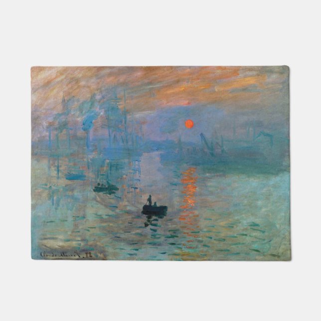 Impression Sunrise by Claude Monet   Doormat (Front)