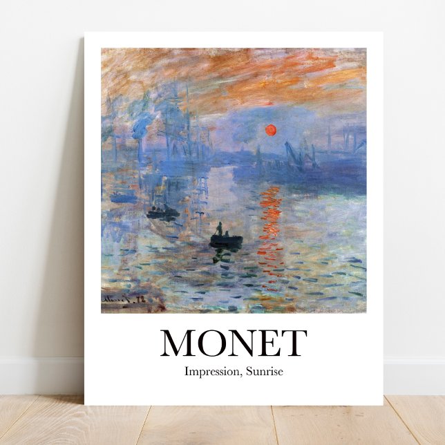 Impression, Sunrise by Claude Monet Poster (Monet's Sunrise masterpiece: Own a piece of Impressionism! High-quality art poster)