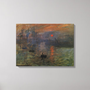 Impression Sunrise by Claude Monet, Vintage Art Canvas Print