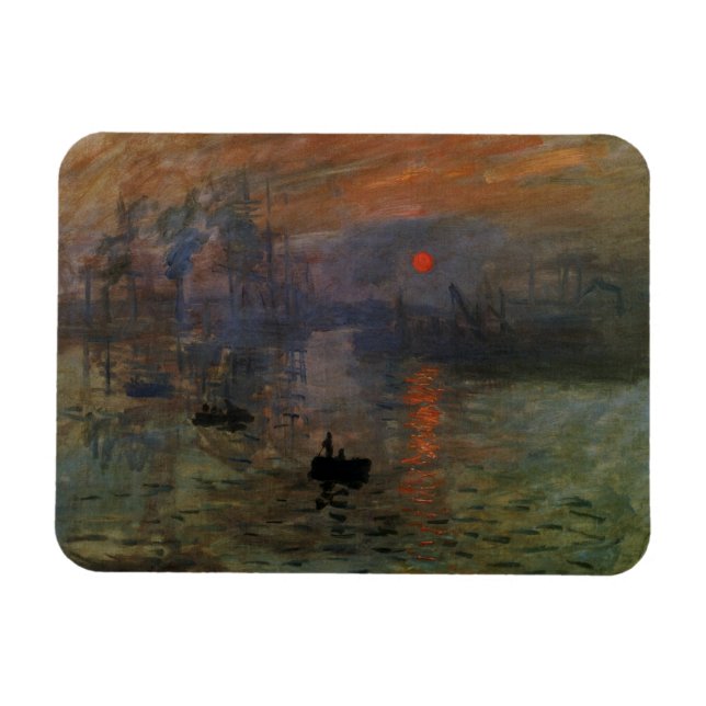 Impression Sunrise by Claude Monet, Vintage Art Magnet (Horizontal)
