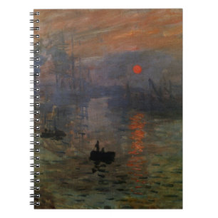 Impression Sunrise by Claude Monet, Vintage Art Notebook