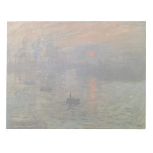 Impression Sunrise by Claude Monet, Vintage Art Notepad