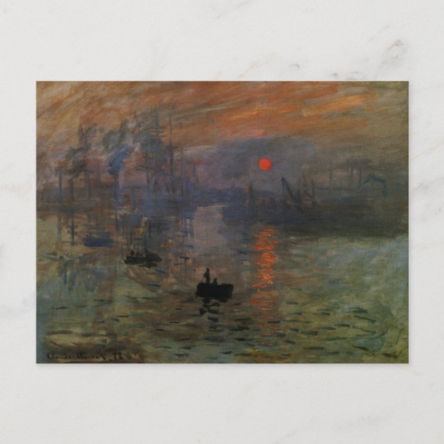 Impression Sunrise by Claude Monet, Vintage Art Postcard (Front)