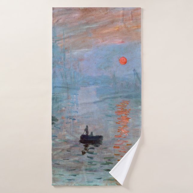 Impression, Sunrise, Claude Monet, 1872 Bath Towel (Bath Towel)