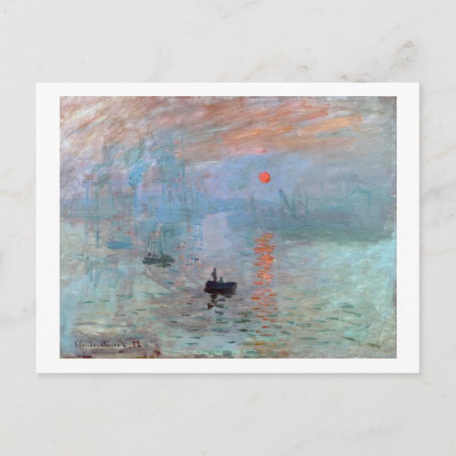Impression, Sunrise, Claude Monet, 1872 Postcard (Front)