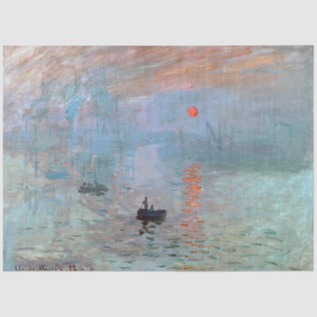 Impression, Sunrise, Claude Monet, 1872 Tissue Paper (Front)