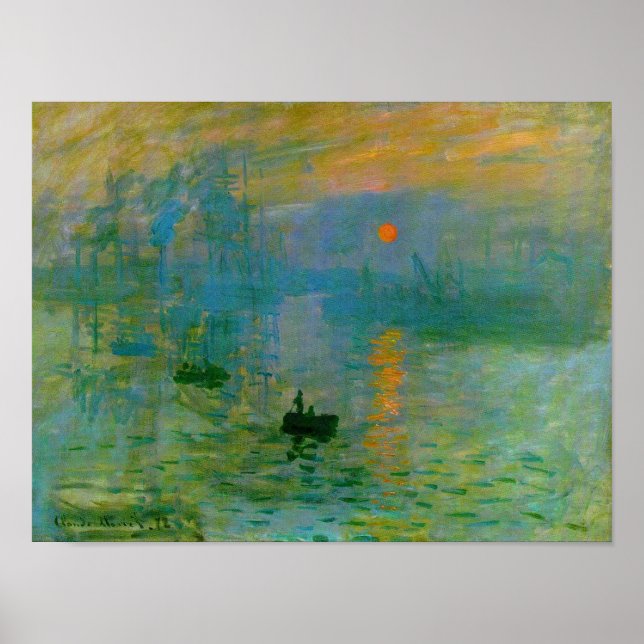 Impression Sunrise, Claude Monet Fine Art Poster (Front)
