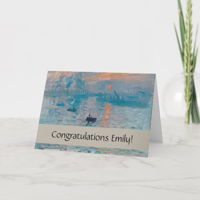 Impression Sunrise claude monet impressionist Card (Front)