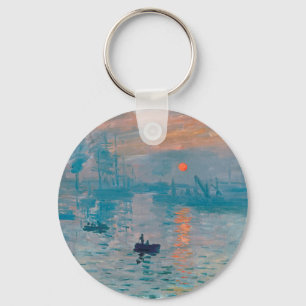 Impression Sunrise claude monet impressionist Keychain