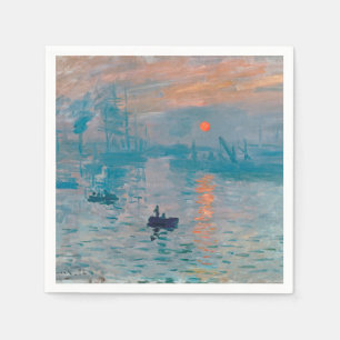 Impression Sunrise claude monet impressionist Napkin