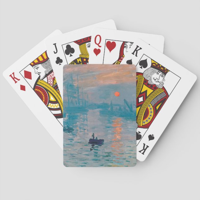 Impression Sunrise claude monet impressionist Playing Cards (Back)