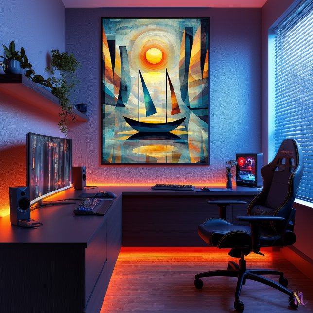 Impression Sunrise - Cubiste inspiré par Monet (Créateur téléchargé)
