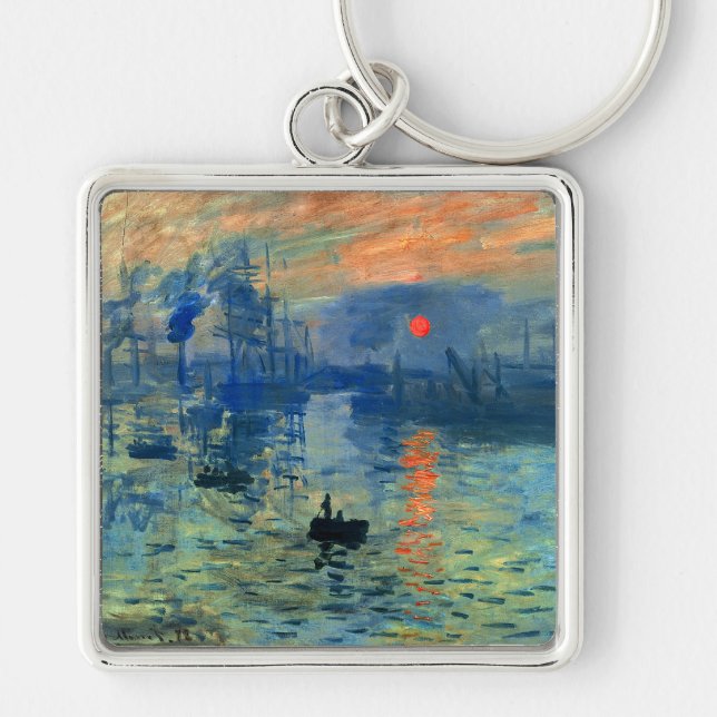 Impression Sunrise, Soleil Levant, Claude Monet Keychain (Front)