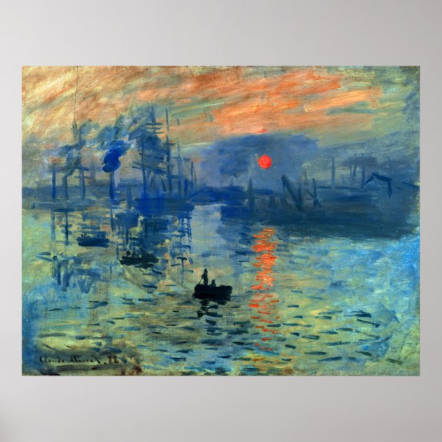 Impression Sunrise, Soleil Levant, Claude Monet Poster (Front)