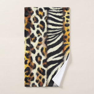 Impression sur animal sauvage mixte peint abstrait