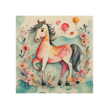 Cheval floral mignon