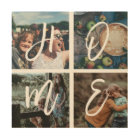 Collage photo de famille personnalisée Calligraphi