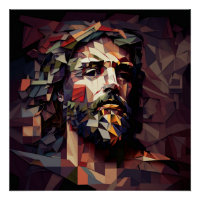 Impression Sur Bois Jésus Christ cubisme